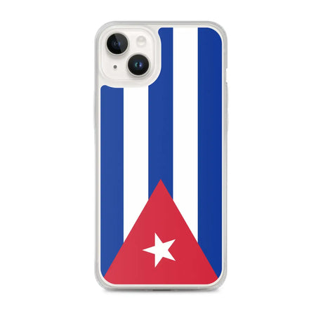Coque iphone drapeau cuba souple antichoc transparente