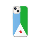 Coque iphone drapeau djibouti souple antichoc transparente