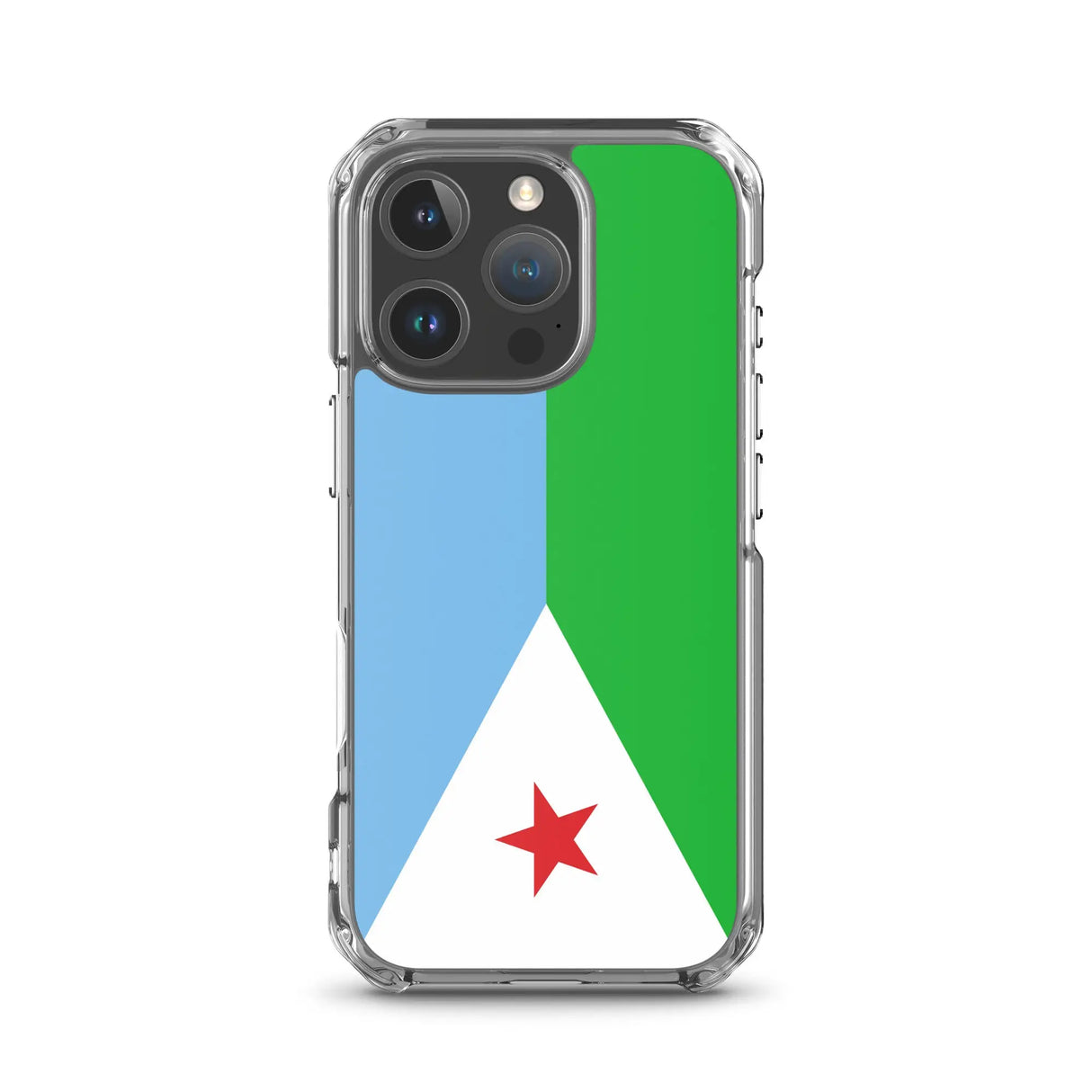 Coque iphone drapeau djibouti souple antichoc transparente