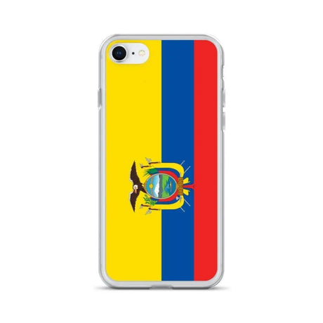 Coque iphone drapeau équateur souple antichoc transparente