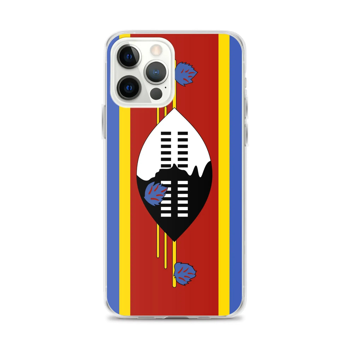 Coque iphone drapeau eswatini souple antichoc transparente