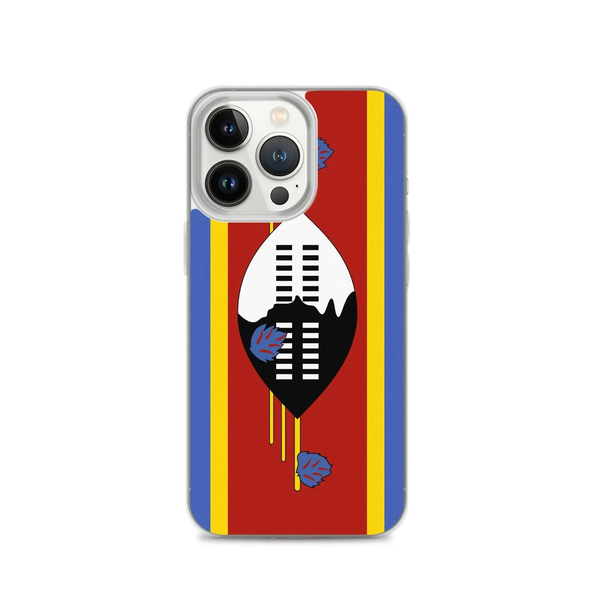 Coque iphone drapeau eswatini souple antichoc transparente