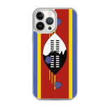 Coque iphone drapeau eswatini souple antichoc transparente