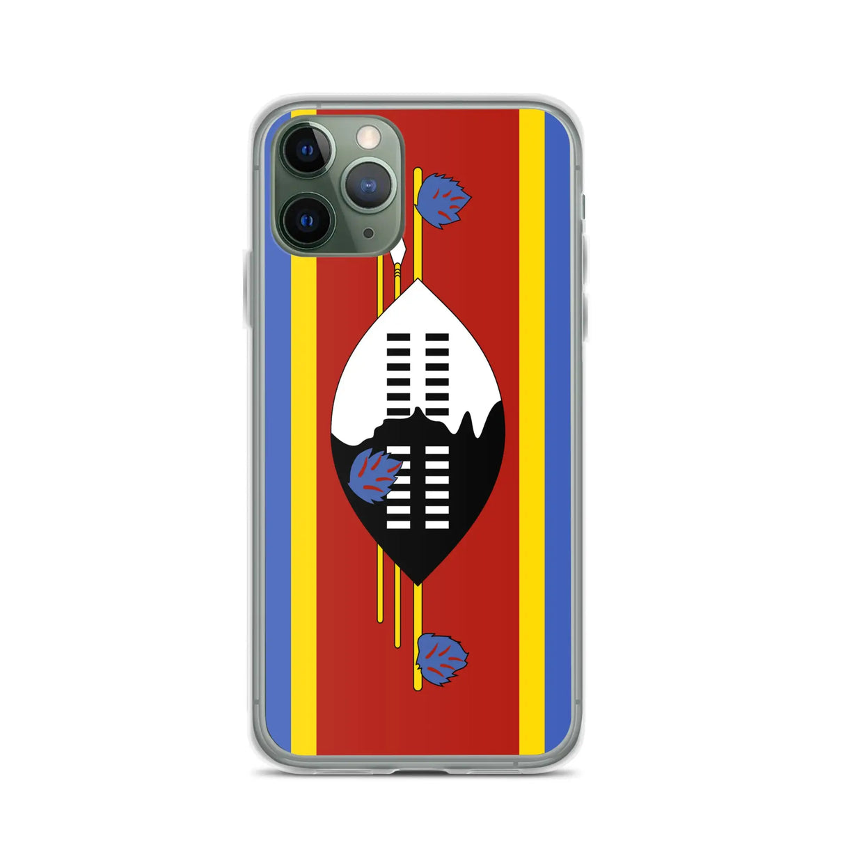 Coque iphone drapeau eswatini souple antichoc transparente