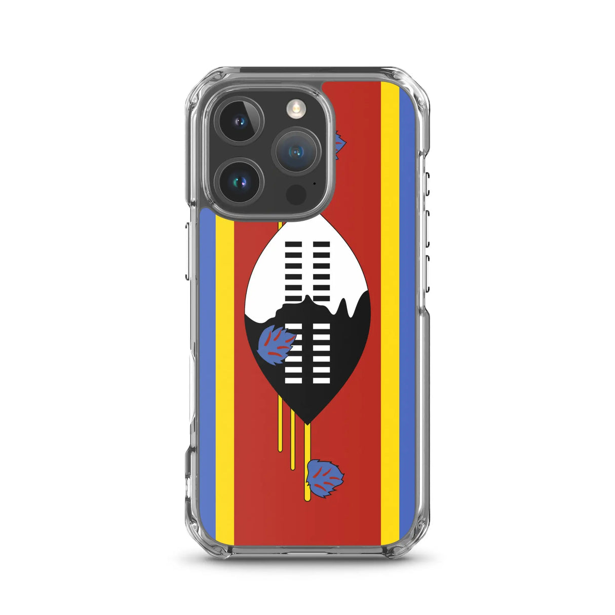 Coque iphone drapeau eswatini souple antichoc transparente