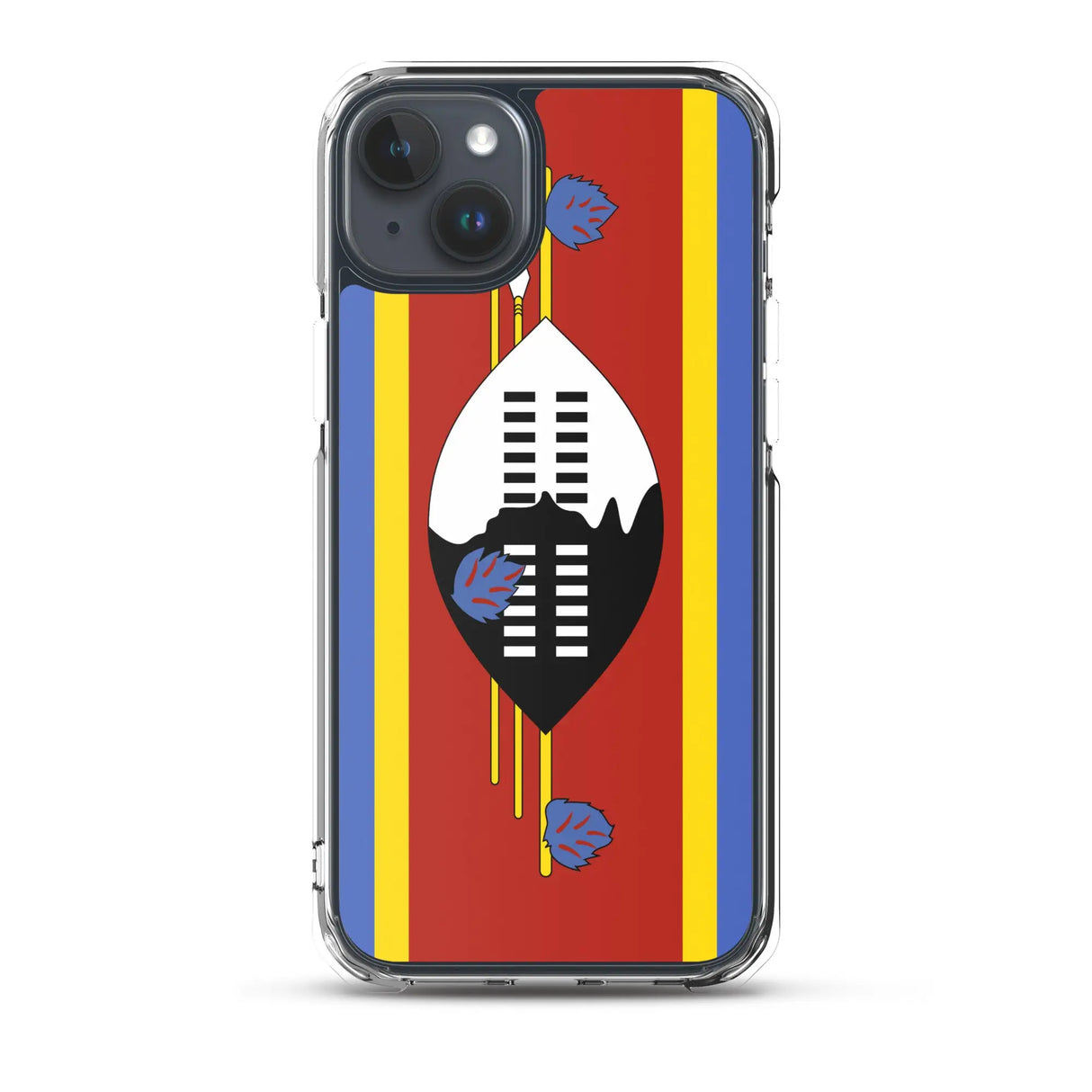 Coque iphone drapeau eswatini souple antichoc transparente