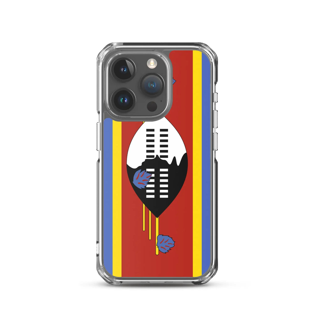 Coque iphone drapeau eswatini souple antichoc transparente