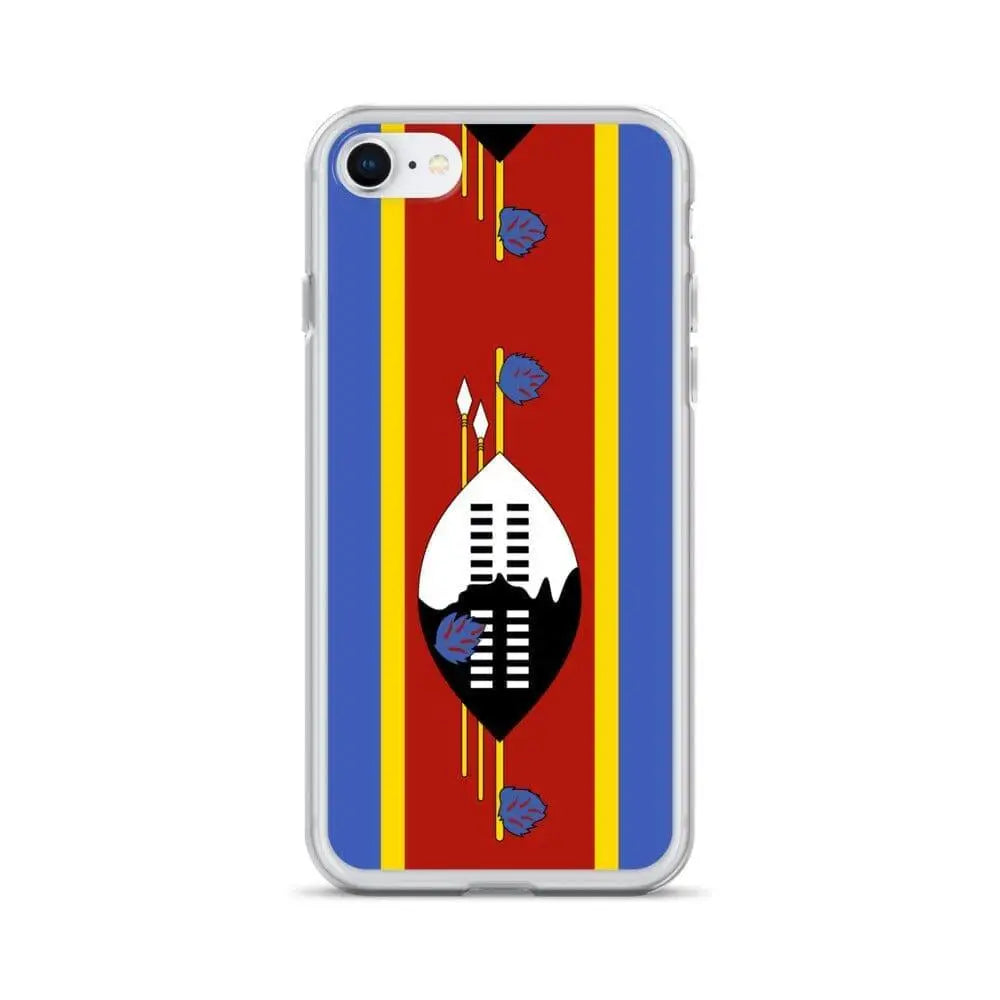 Coque iphone drapeau eswatini souple antichoc transparente