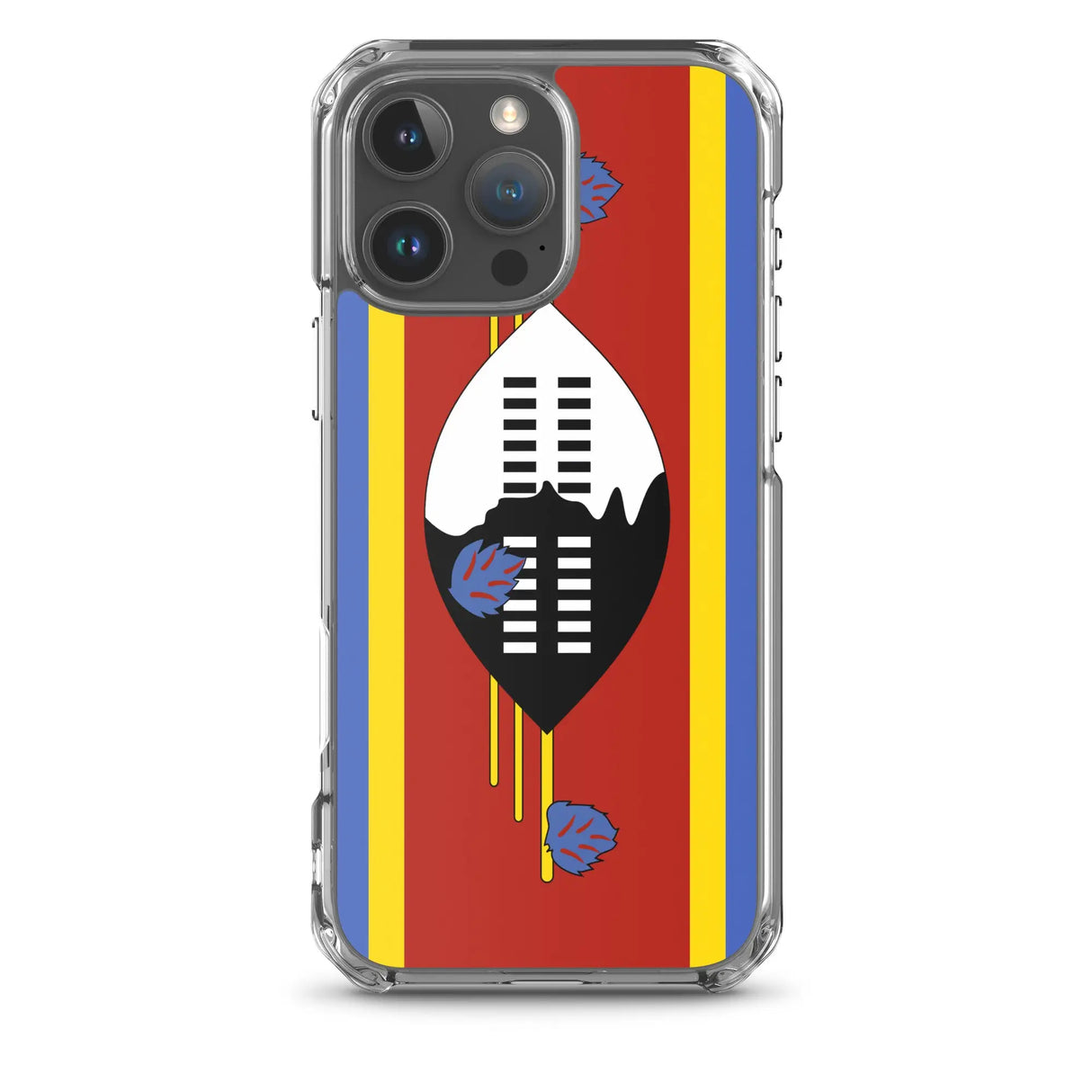 Coque iphone drapeau eswatini souple antichoc transparente