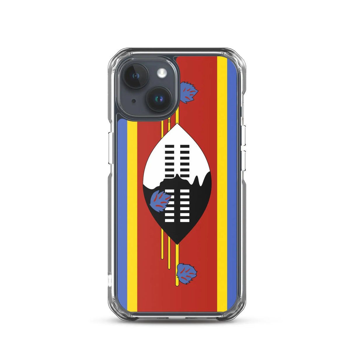 Coque iphone drapeau eswatini souple antichoc transparente