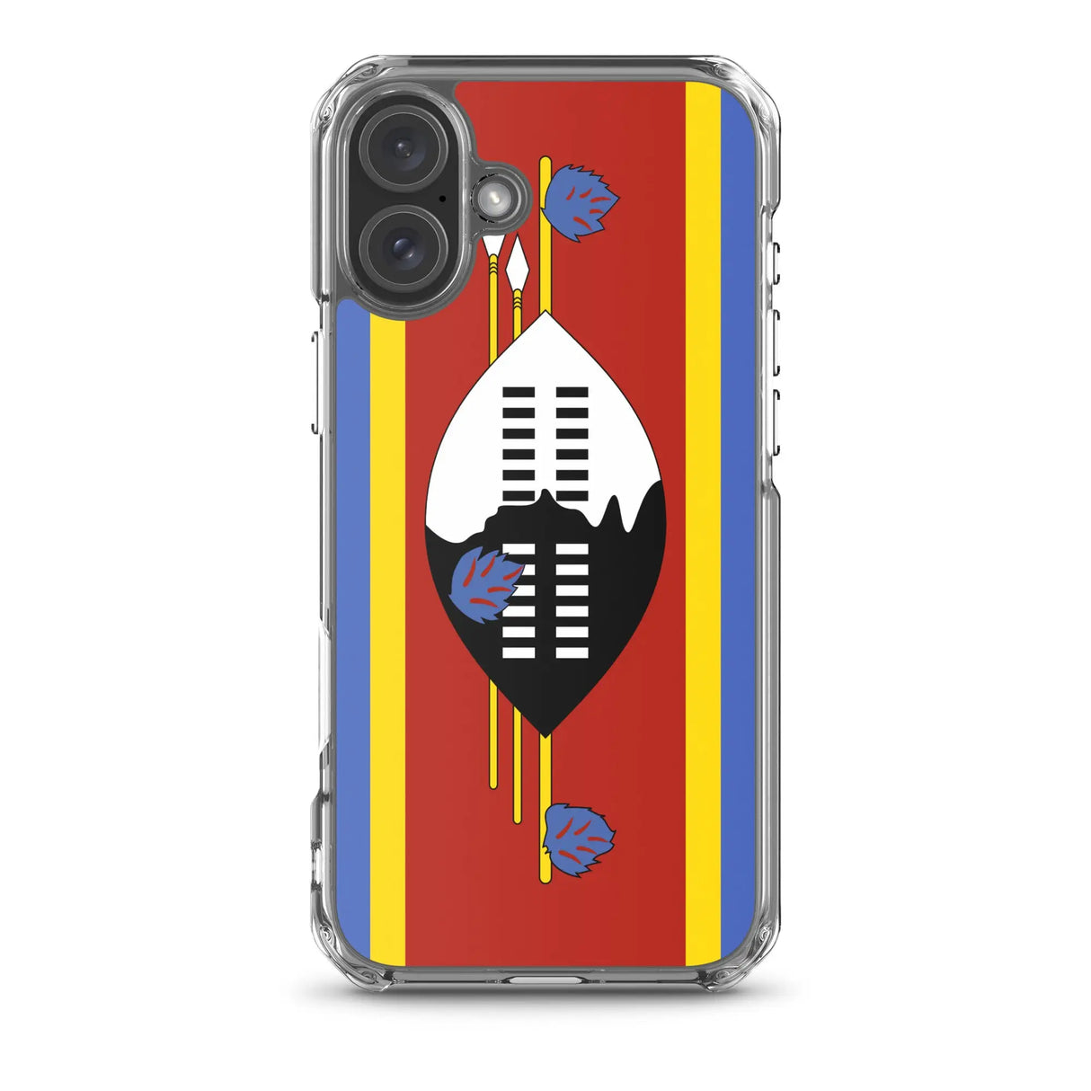 Coque iphone drapeau eswatini souple antichoc transparente