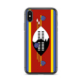 Coque iphone drapeau eswatini souple antichoc transparente