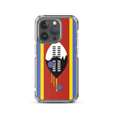 Coque iphone drapeau eswatini souple antichoc transparente