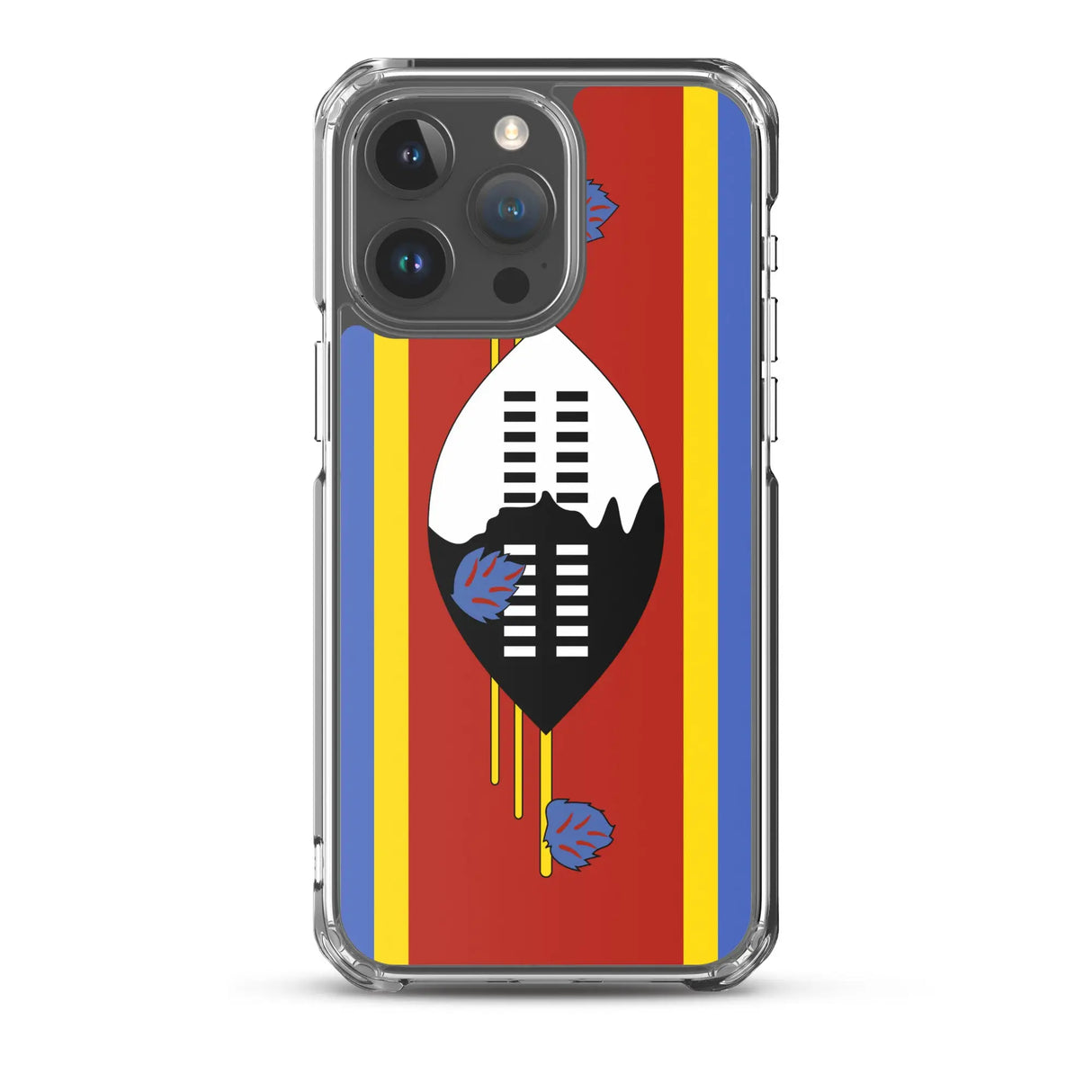 Coque iphone drapeau eswatini souple antichoc transparente