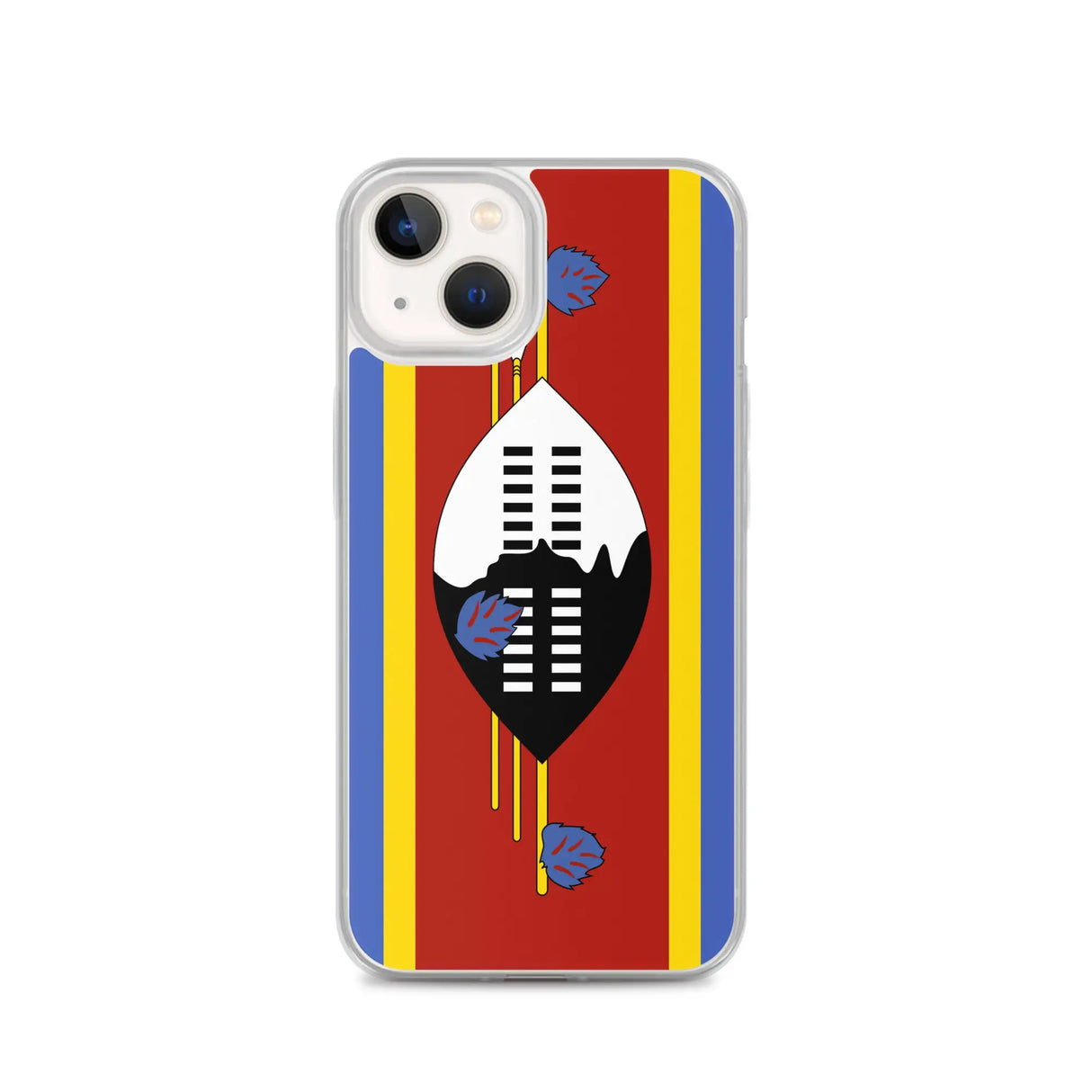 Coque iphone drapeau eswatini souple antichoc transparente