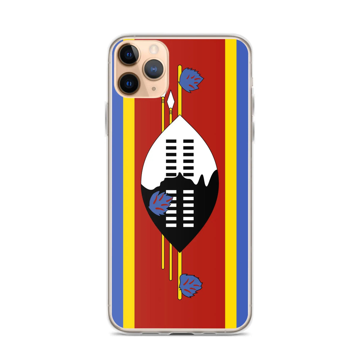 Coque iphone drapeau eswatini souple antichoc transparente