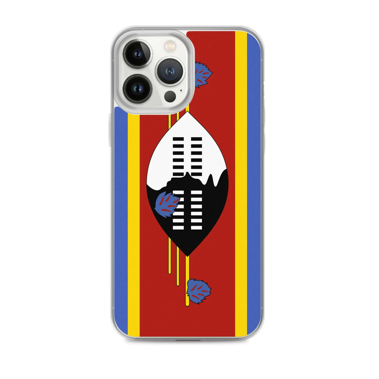 Coque iphone drapeau eswatini souple antichoc transparente