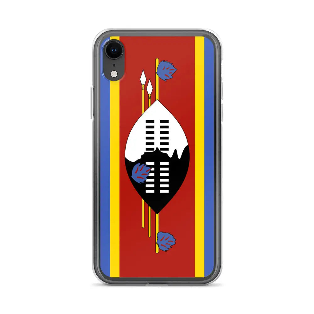 Coque iphone drapeau eswatini souple antichoc transparente