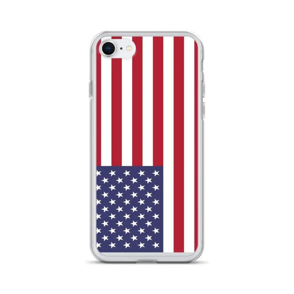 Coque iphone drapeau états-unis souple résistante antichoc