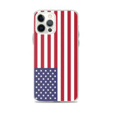 Coque iphone drapeau états-unis souple résistante antichoc