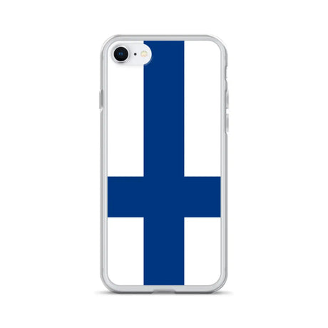 Coque iphone drapeau finlande souple antichoc transparente