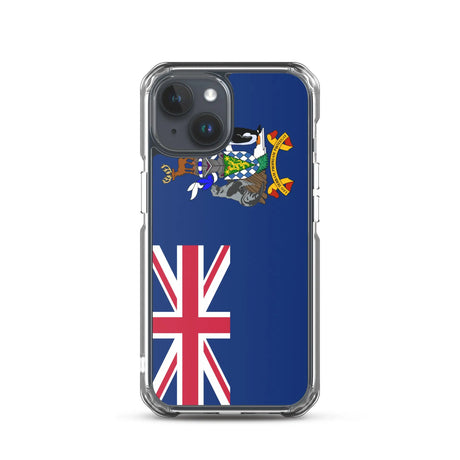 Coque iphone drapeau géorgie du sud souple antichoc