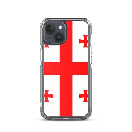 Coque iphone drapeau géorgie souple antichoc transparente