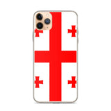 Coque iphone drapeau géorgie souple antichoc transparente