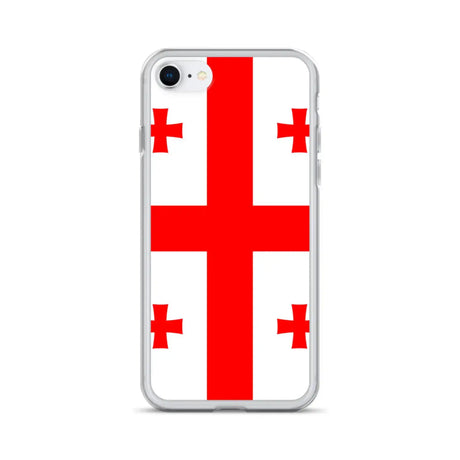 Coque iphone drapeau géorgie souple antichoc transparente