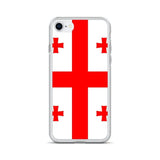 Coque iphone drapeau géorgie souple antichoc transparente