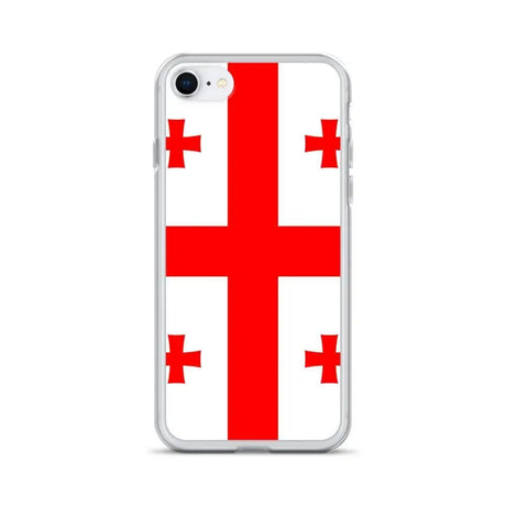 Coque iphone drapeau géorgie souple antichoc transparente