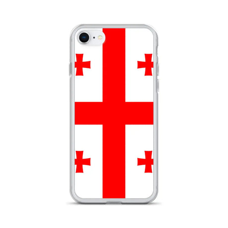 Coque iphone drapeau géorgie souple antichoc transparente
