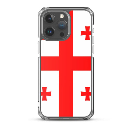 Coque iphone drapeau géorgie souple antichoc transparente