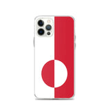 Coque iphone drapeau groenland souple antichoc transparente