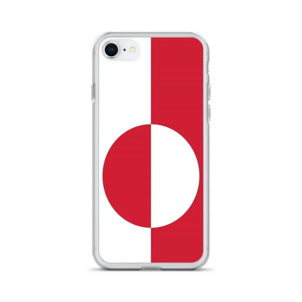 Coque iphone drapeau groenland souple antichoc transparente