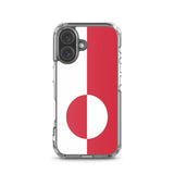Coque iphone drapeau groenland souple antichoc transparente