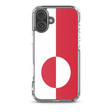 Coque iphone drapeau groenland souple antichoc transparente