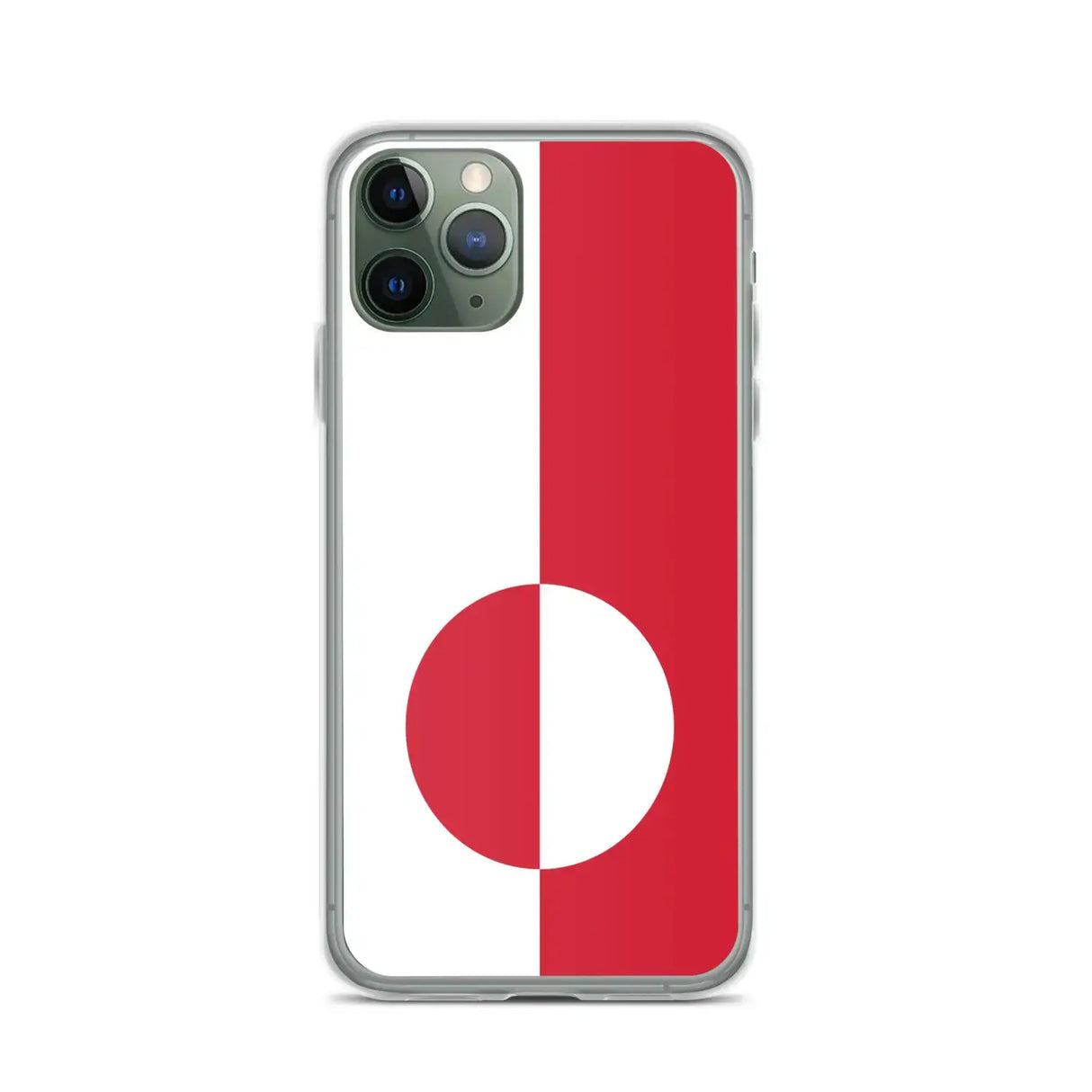 Coque iphone drapeau groenland souple antichoc transparente