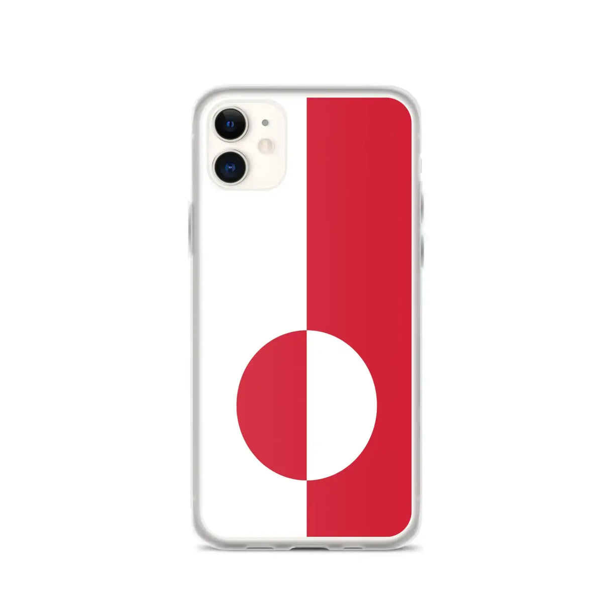 Coque iphone drapeau groenland souple antichoc transparente