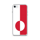 Coque iphone drapeau groenland souple antichoc transparente