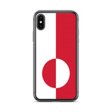 Coque iphone drapeau groenland souple antichoc transparente