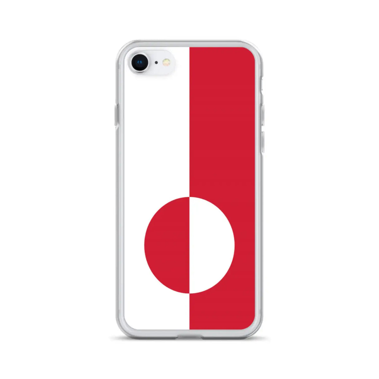 Coque iphone drapeau groenland souple antichoc transparente