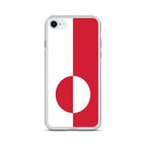 Coque iphone drapeau groenland souple antichoc transparente