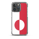 Coque iphone drapeau groenland souple antichoc transparente