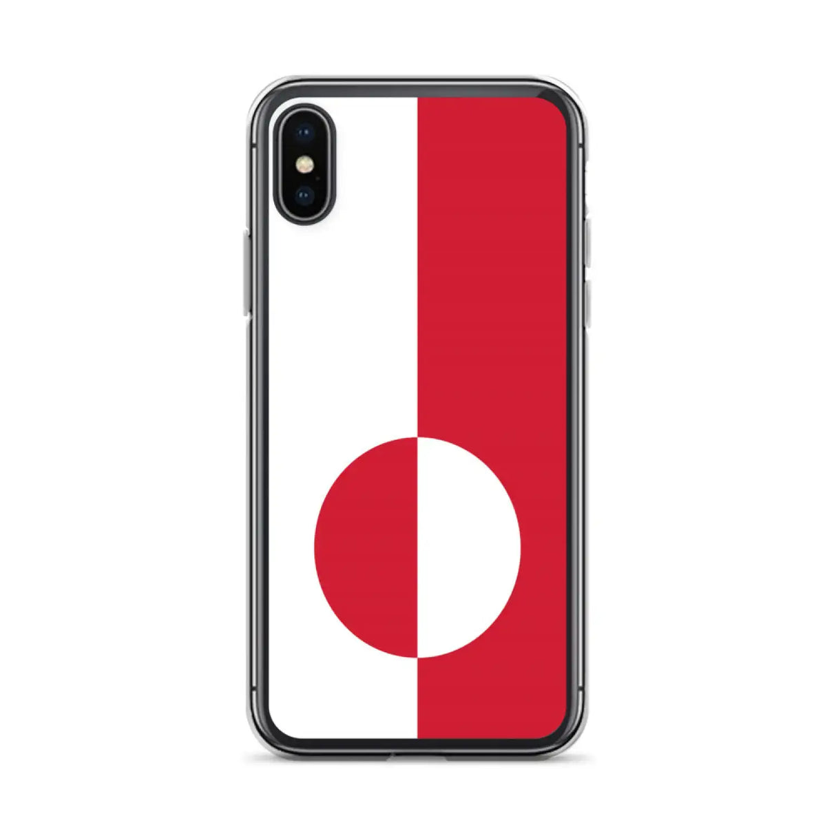 Coque iphone drapeau groenland souple antichoc transparente