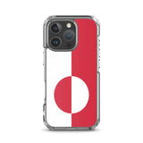 Coque iphone drapeau groenland souple antichoc transparente