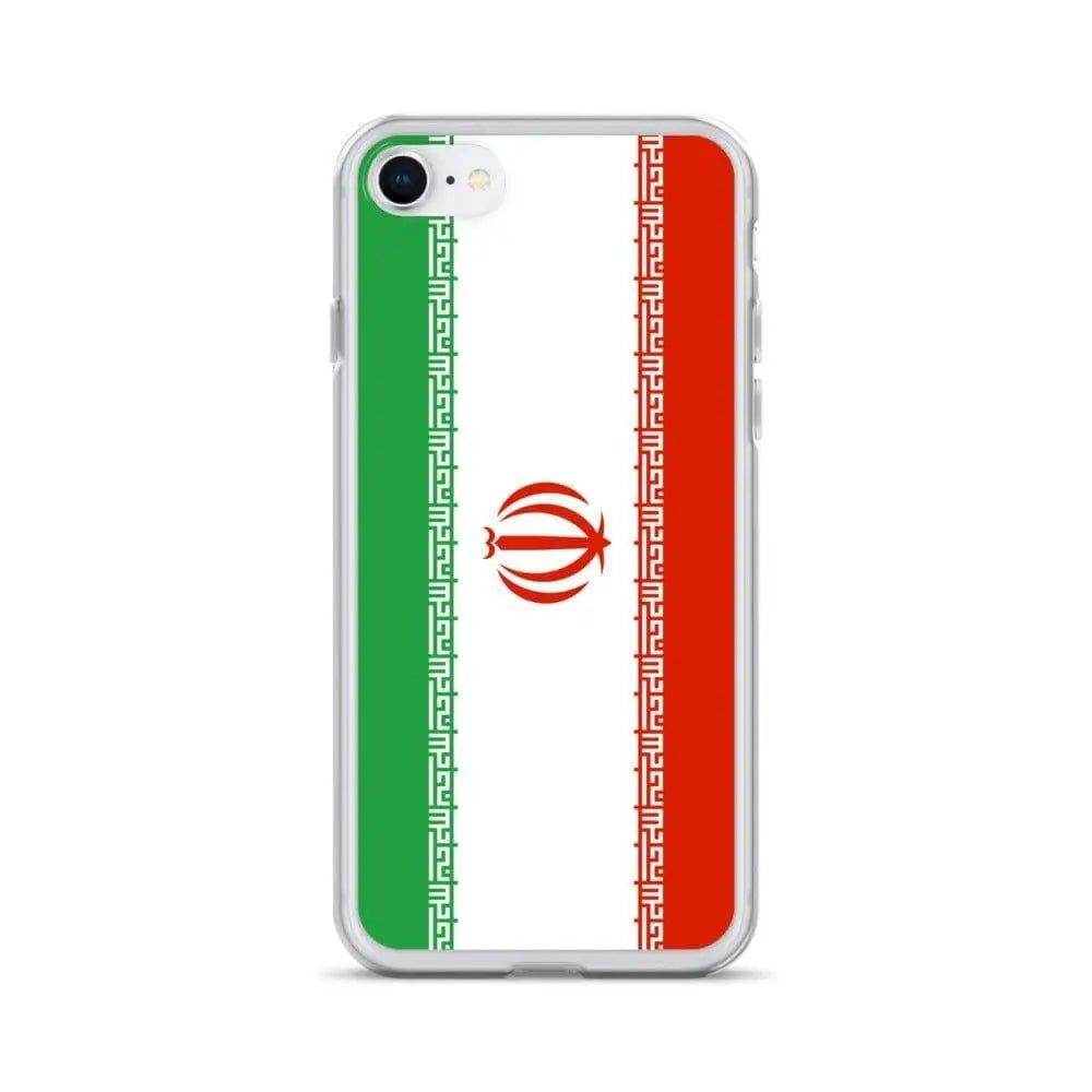 Coque iphone drapeau iran souple antichoc transparente
