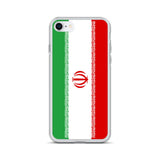 Coque iphone drapeau iran souple antichoc transparente
