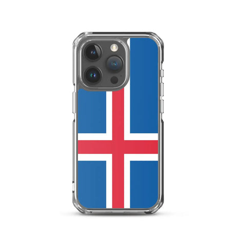 Coque iphone drapeau islande souple antichoc transparente