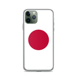 Coque iphone drapeau japon souple antichoc transparente